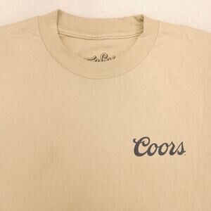 Coors Teeluv Casual Pullover Shorts Sleeve T Shirt Adult Mens Size Large L Tan